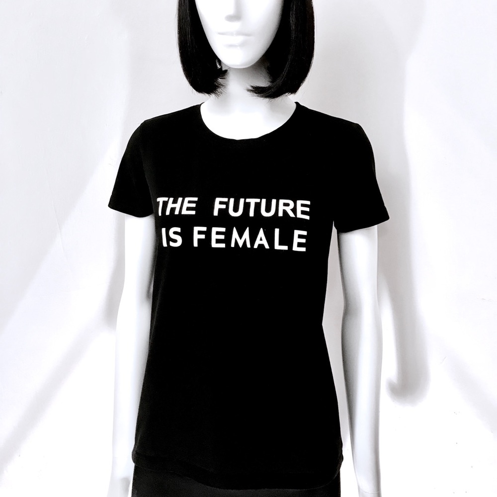 The Future Is Female Cap Slv Tee Shirt Black Sz S